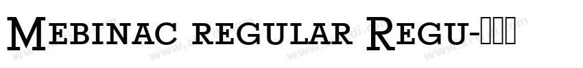 Mebinac regular Regu字体转换